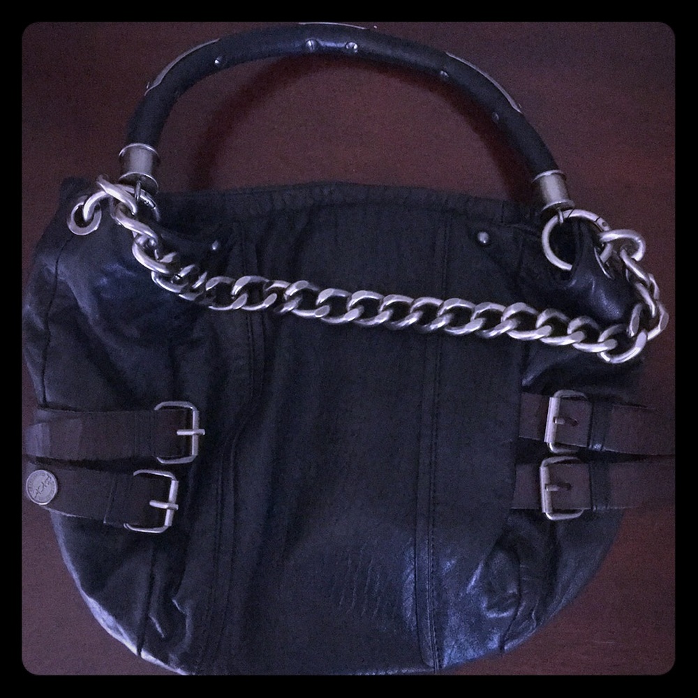 Revel New York black leather bag